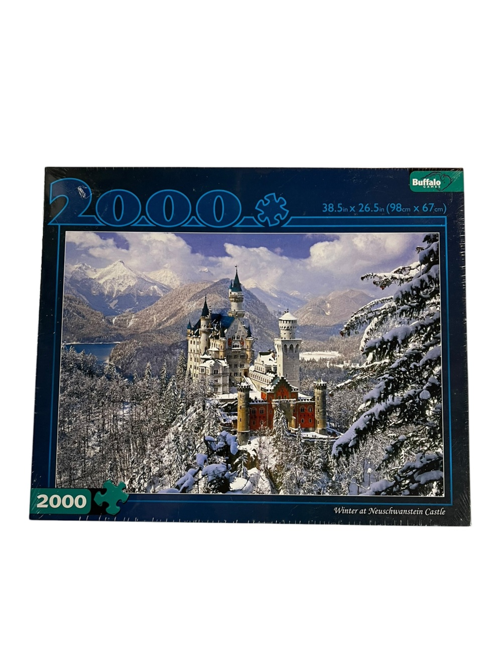 Buffalo Games 2000 Piece Puzzle Winter at Neuschwanstein Castle New